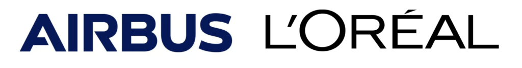 Logo Airbus et L'oréal